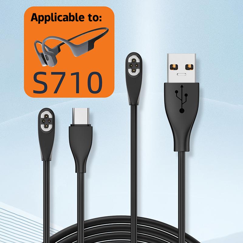 Type C/Usb Charger Cable For Shokz Openswim Pro S710 Bone Conduction Headphone Magnetic Fast Charging Cable For Shokz S710