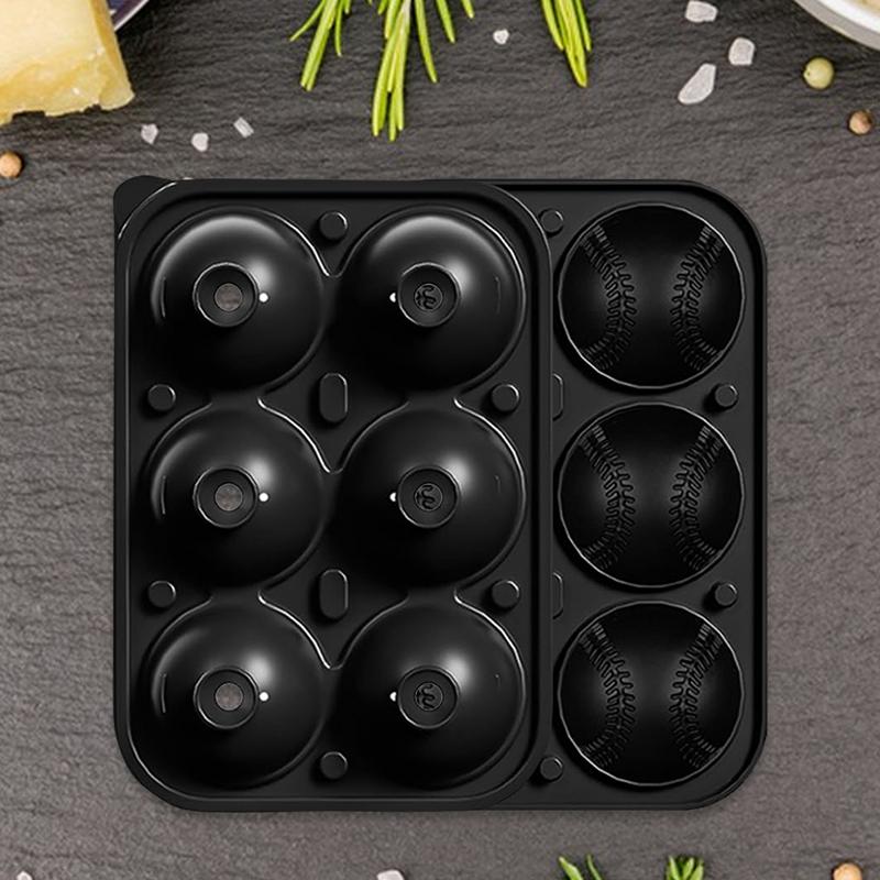 Isformbricka Silikonisförvaring För Frys Med Basebollformad Lättsläppt Isboll Tål Diskmaskin För Cocktails Bourbon