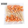 Fresh Fruit Cartoon Picks 100PCS Disposable Tags, with Decor Cocktail Garnish Sticks Picks, Durable Bamboo Skewers, for Fruits Barbecue