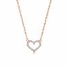 Full Diamond Love Necklace Women'S Light Luxury And Sweet Versatile Diamond-Encrusted Super Flash Hollow Pendant Collarbone Chain