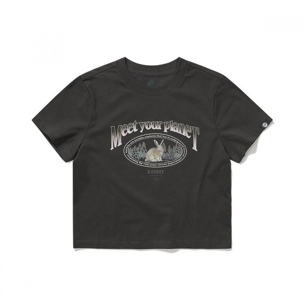 Bbc EarTh Women S ShorT Sleeve T ShirT  Charcoal  [24SS] 090