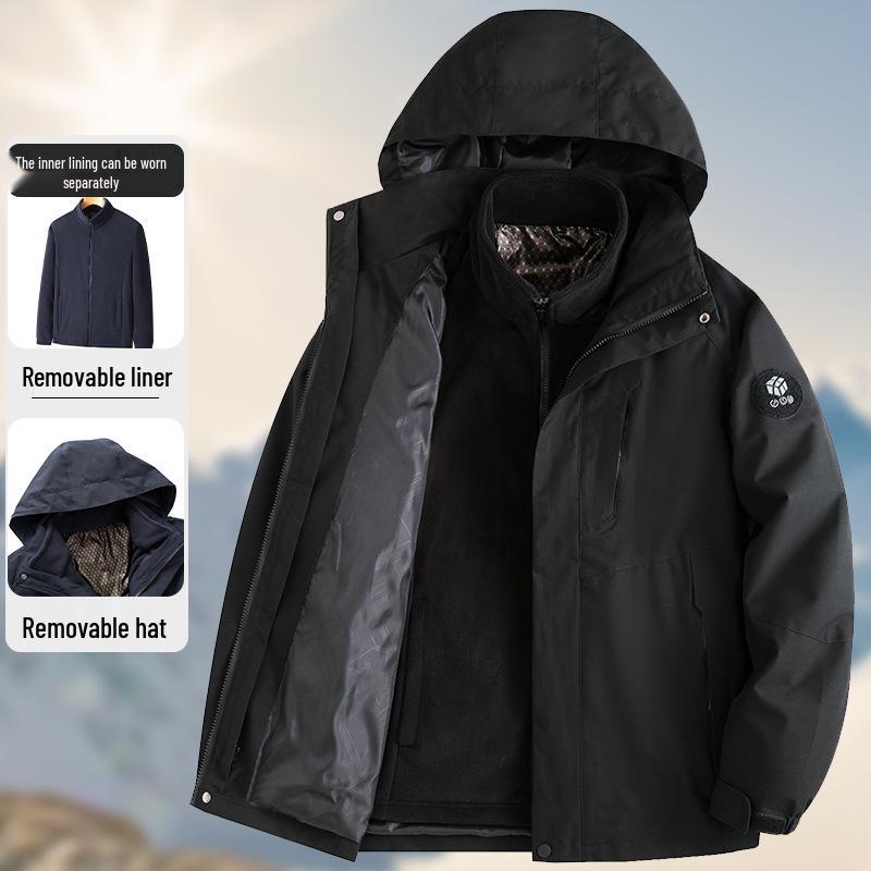 Men's 3-in-1 Thick Winter Jacket, Middle-aged Dad Style