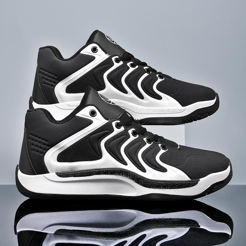 Fashion Men's Basketball Shoes Cushioned Breathable Sneakers Train Athletes Gym Sport Shoes Casual Lace Up Footwear Lightweight Sneakers
