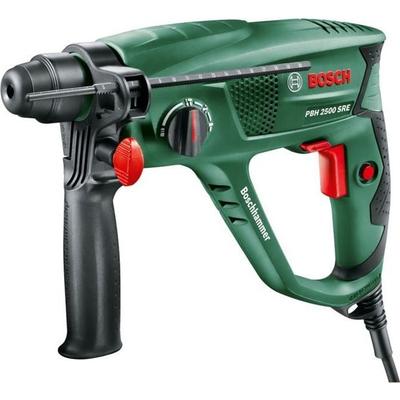 Bosch Bohrhammer - PBH 2500 SRE (600 W, 1,9 J, 0 – 5.100 cps/min, Lieferung mit Zubehör und Kunststoffkoffer)