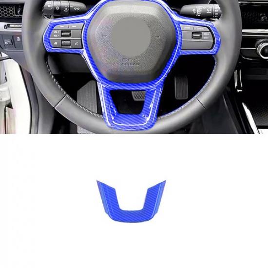 Steering Wheel Strip Panel Cover For Honda Accord -24 11th Blue Carbon Fiber