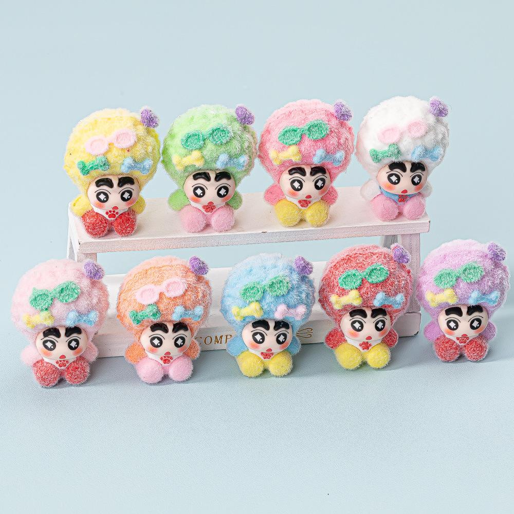 9pcs/Set Anime Crayon Shin-chan Mini Figurine Toy Afro Serise Collectable Model Doll Fans Birthday Gifts Perfect Gift