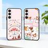 Mignon Dessin Animé Art COCO-chanS Coque de Téléphone Pour Samsung A73,A21s,A22,A31,A32,A52,A53,A71,A80,Coque Noire Souple