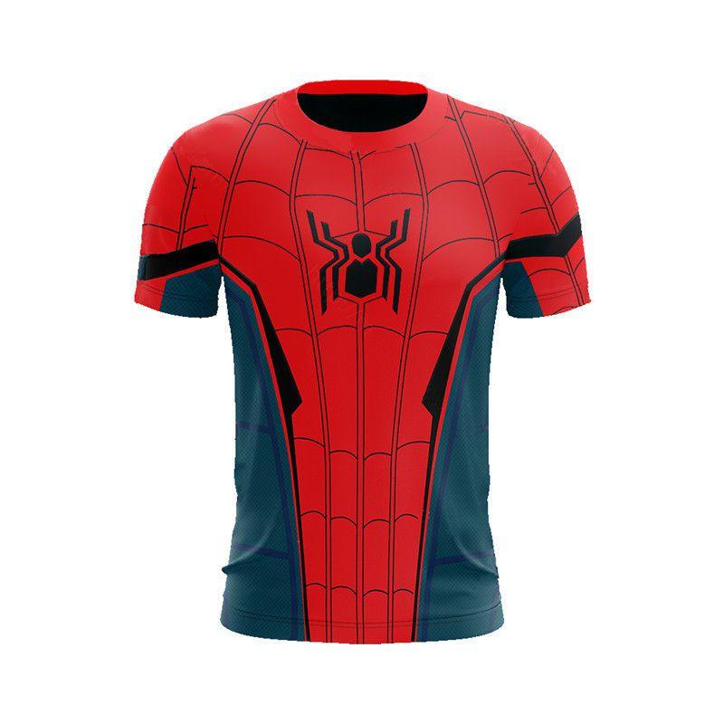 Spiderman Zip Hoodie Jacket T-shirt Trousers Set Hip Hop Marvel Cosplay Costume