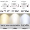 Dimmable LED Downlight Ceiling Lamp Anti Glare 7W 9W 12W 15W 18W LED Spot Lamp Backlight Indoor Lighting AC220V 110V