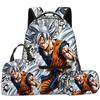 3D Animation Wukong Dragon Ball Super Student School Bag Backpack Lunch Bag Pencil Bag Three-Piece Set