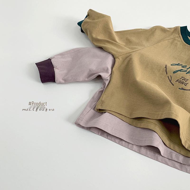 Kids' Spring T-shirt: Trendy Casual Top for Boys and Girls - Versatile Toddler Base Shirt