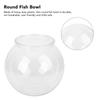 Heavy Duty Plastic Round Fish Bowl   Break Proof Multipurpose Small Round Fish   for Desk Bookcase Decorations