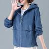 Lange Sleeve Zipper Verschluss Bowknot Dekor Taschen Frauen Mantel Herbst Lose Mit Kapuze Cord Jacke Tägliche Kleidung