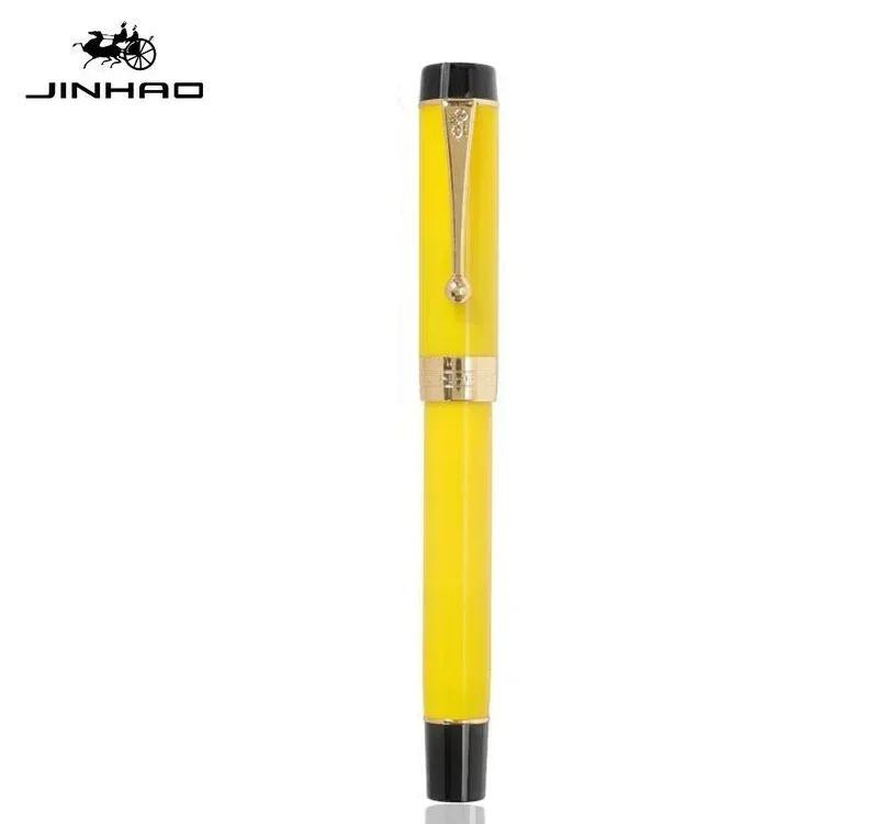 Jinhao 100 Centennial Resin Fountain Pen EF/F M / Bent Nib Golden Clip Business Office School Supplies Stationery PK 9019