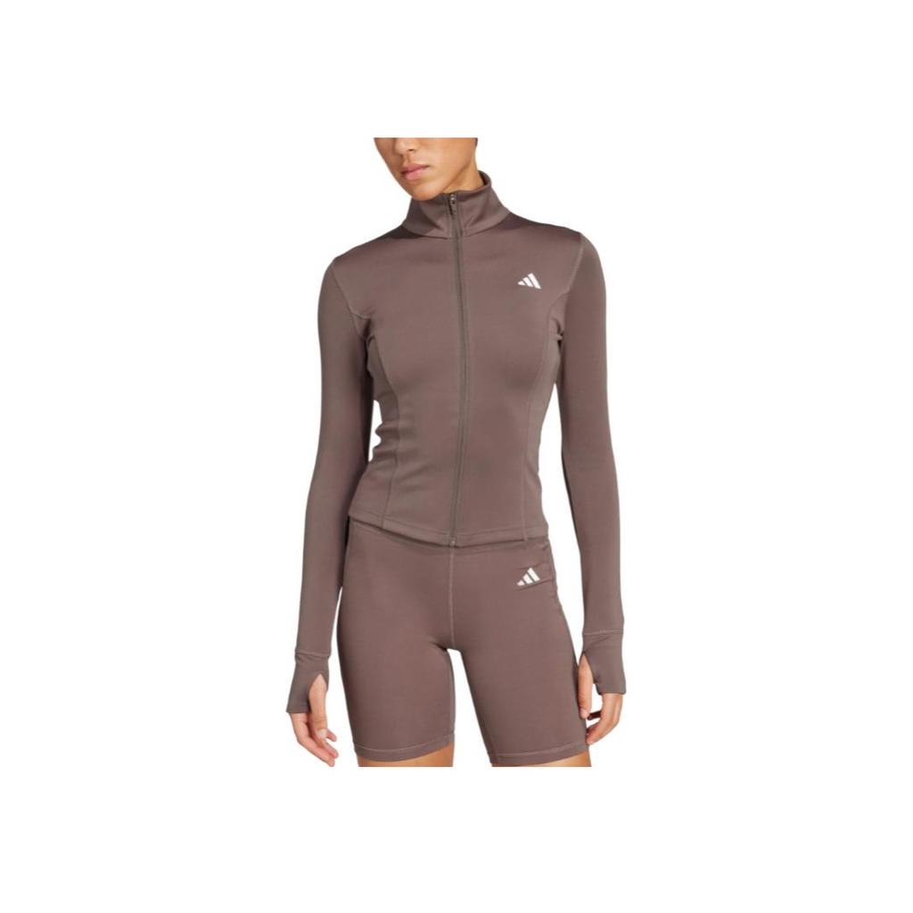 Adidas Optime Essentials Quick-Dry Half-High Neck Sports Slim Jacket Women Jacket JW2802