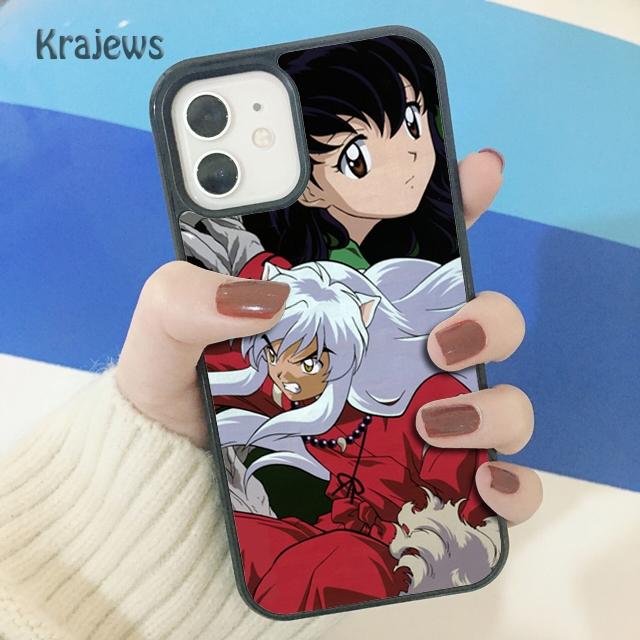 Krajews Anime Inuyasha Weiche Telefon Fall Abdeckung Für iPhone 14 5 SE 6s 7 8 plus X XR XS 11 12 13 pro max Samsung S21 S22 ultra