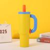 Large Capacity Fashion Straw Cup: 304 Stainless Steel Insulated Handle for Convenient Outdoor and Car Use
