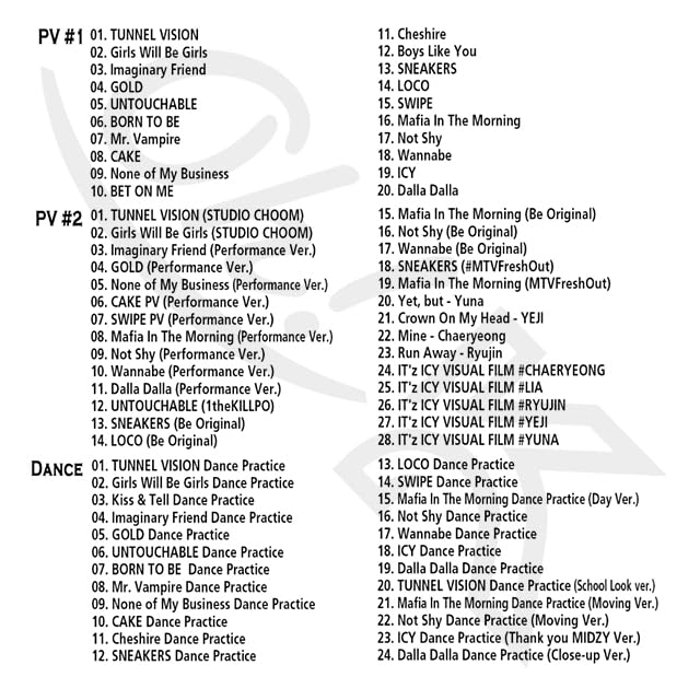 Itzy 2025 2. Beste PV-Sammlung Tunnel Vision Blu-ray