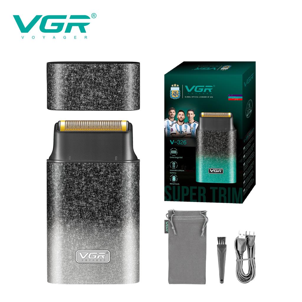 2026 VGR V-326 Reciprocating Shaver Gradient Matte Body IPX6 Waterproof Men's Shaver Convenient USB Rechargeable Home Travel Shaver Hair Removal Razor