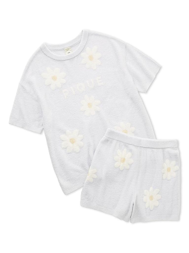 Gelato Pique Smoothy Daisy JQD Pullover and Shorts Set (PWNT251128BLUF)