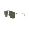 Philipp Plein Sunglasses Aviator Frame Acetate Rose Gold Green