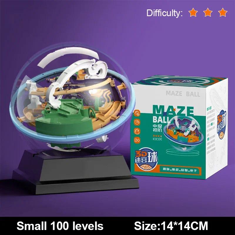 3D головоломка с шариком-лабиринтом, игрушка для детей, игра с препятствиями, лабиринт с мячом, 3D-лабиринт, головоломка Монтессори, баланс, поезд, игра на прохождение