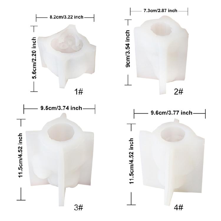 Kürbis-Kerzenformen Halloween-Schädel-Kerzenformen zur Herstellung von Kerzenseife
