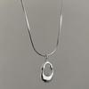 Fashion Zinc Alloy Color Hollow Water Drop Pendant Necklaces for Women Men Simple Geometric Clavicle Chain Choker Necklaces Zircon