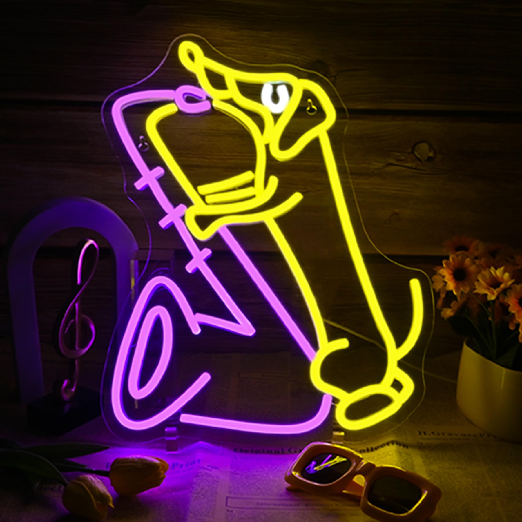 

Jazz Live Neon Sign Light Saxophone Musical Instrument Led Neon Light for Bedroom Music Hall Recording Studio Instrument Shop