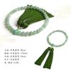 EsuonHappiness Women's Prayer Beads, 8mm Indian Jade with Premium Aventurine and Natural Stones, with a Tassel, for Informal Prayer, Suitable for All