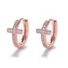 Korean Style Rhinestone Cross Ear Cartilage Clip Earring (Unisex)
