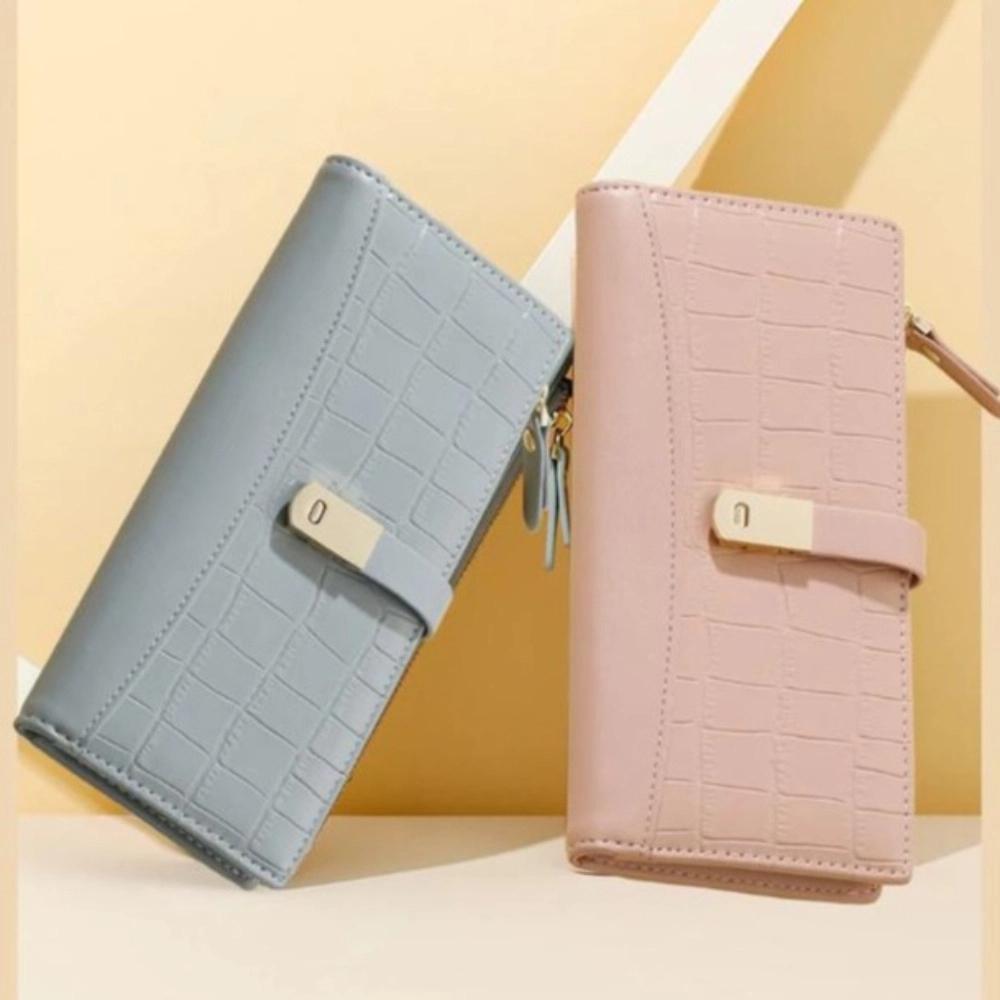 Large Capacity Women Purse Wallets PU Leather Money Bag Portable PU Coin Purse  Shopping