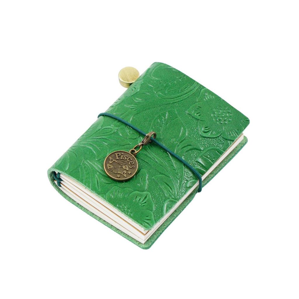 Mini Cross-Border Traveler's Loose-Leaf Cowhide Pocket Journal