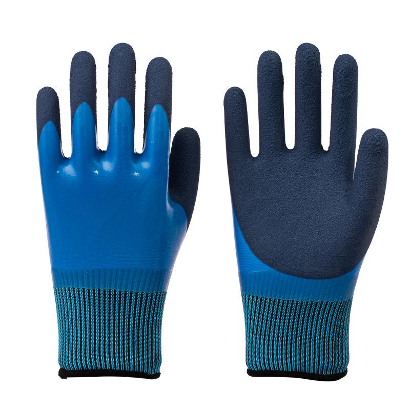 Waterproof Latex Anti-Slip Gloves: Durable, Double-Layered Protection for Men & Women In Aquaculture and Shellfish Work