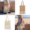 Bohemian Style Solid Color Large Capacity Women Casual Woven Bag With Tassels For Summer Beach Vacation Women