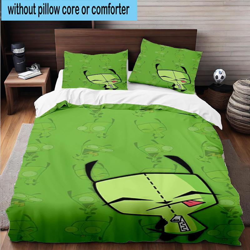 3PCS Alien Invasion Pattern 3pcs Bedding,Including 3PCS Duvet Cover And 2pcs Pillowcases Perfect for Christmas,Ideal for Bedroom, Dormitory
