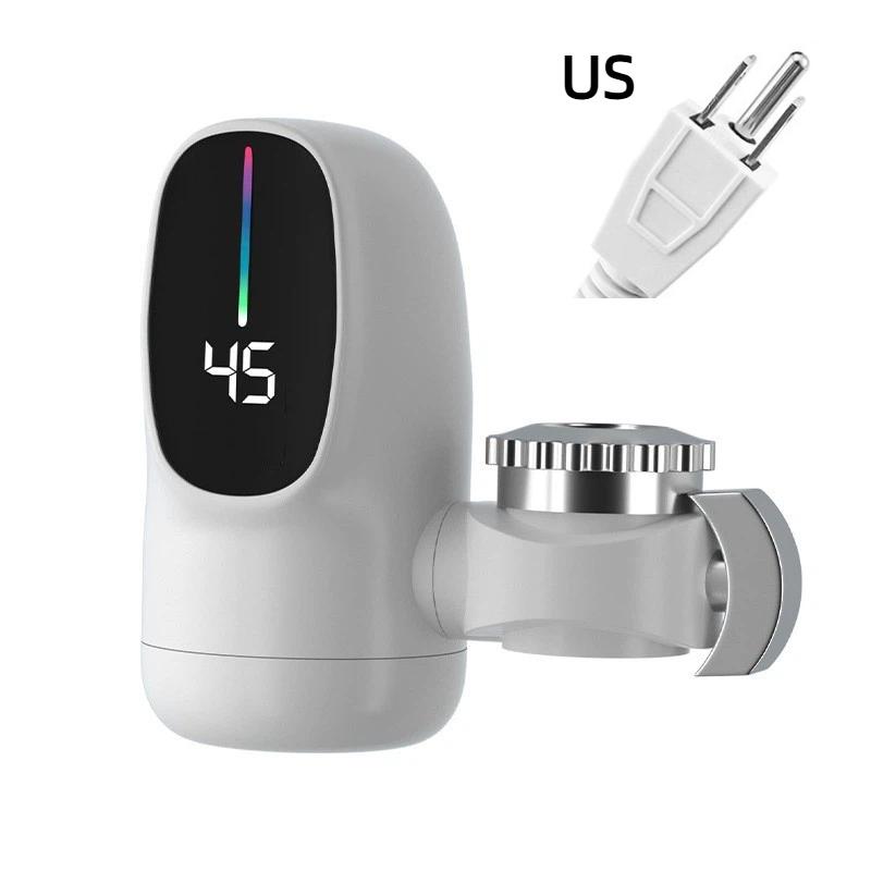 Electric Instant Hot Water Faucet Led Temperature Display Tool Free Installation
