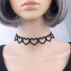 Lady Girl Punk Gothic Hollow Out Heart Choker Sametový límec náhrdelník šperky
