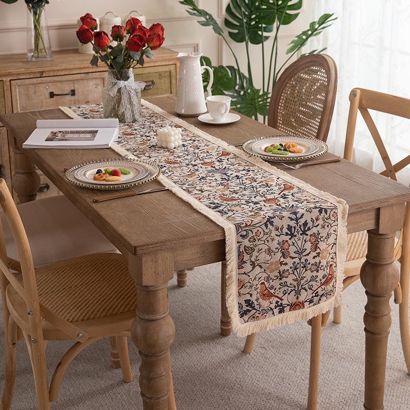 Garengeverfde Tafel Runner, Ambachtelijke Thee Tafel Decoratie, Feest Bruiloft, Vakantie Decoratie Beste Keuze 30x140cmX1PC