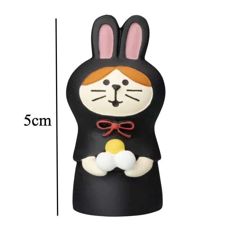 Mid-Autumn Festival Decoration Kawaii Mini Doll Ornaments Cute Mooncake Cat Desktop Decor DIY Scene Room Decoration Wholesales