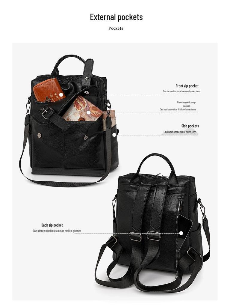 Rucksack für Damen im koreanischen Retro-Stil - Weiches Leder Quaste Multifunktionaler Reiserucksack 2025