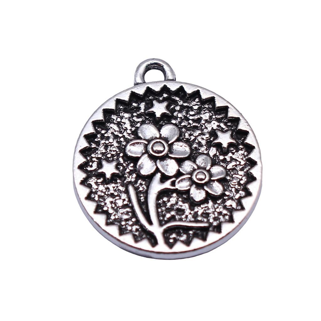 Flowers Of Life Charms Vintage Alloy Pendants For Nature Inspired Jewelry Making