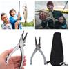 Fishing Pliers Aluminum Large Size Rustproof Fish Hook Remover with Storage Bag Lanyard Buckle for Fishing Line Cutting