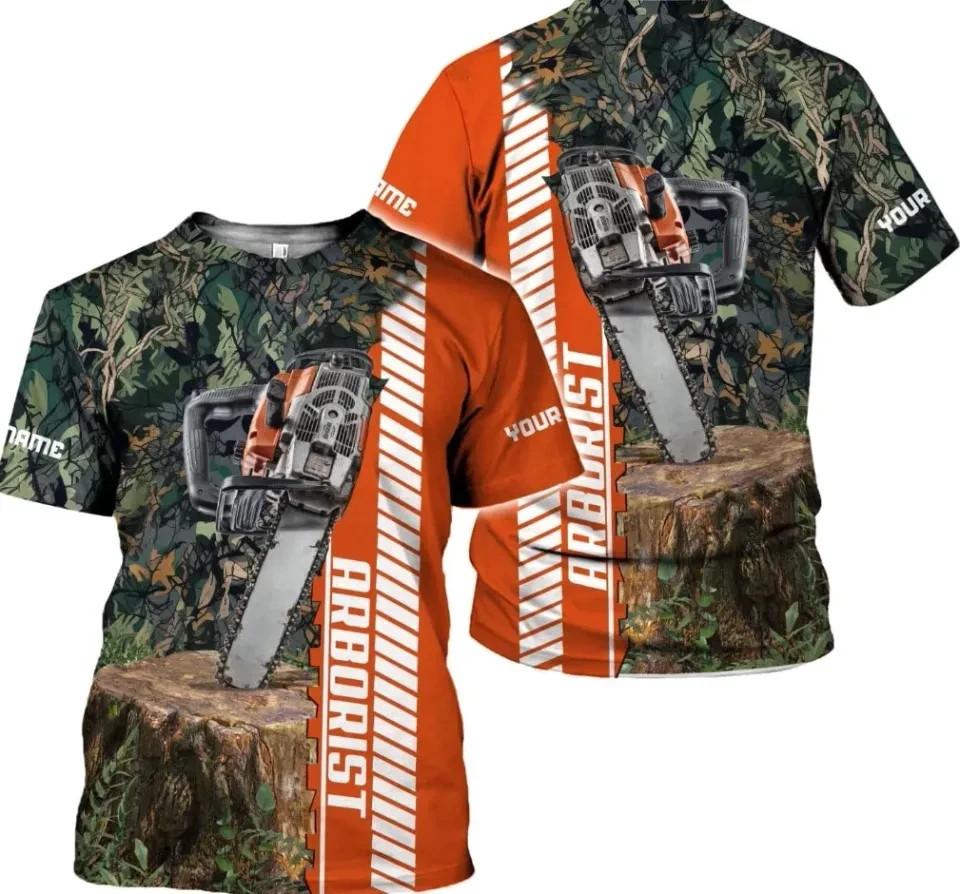 T-shirt 3D Personalizzata per Arboricoltori da Uomo T-shirt 3D Personalizzata V184
