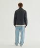 COVERNAT Wool Zip-Up Half Coat Charcoal