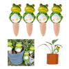 4 st Terrakotta Självvattnande Pinnar Söt Groda Planteringsinsats Automatiska Vattningspinnar Långsam Frigöring Vattningsverktyg för Inomhus Utomhusväxter Semester