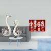Porcelain Swan And Nutcracker Figurine Collection Elegant Animal Ornaments for Living Room