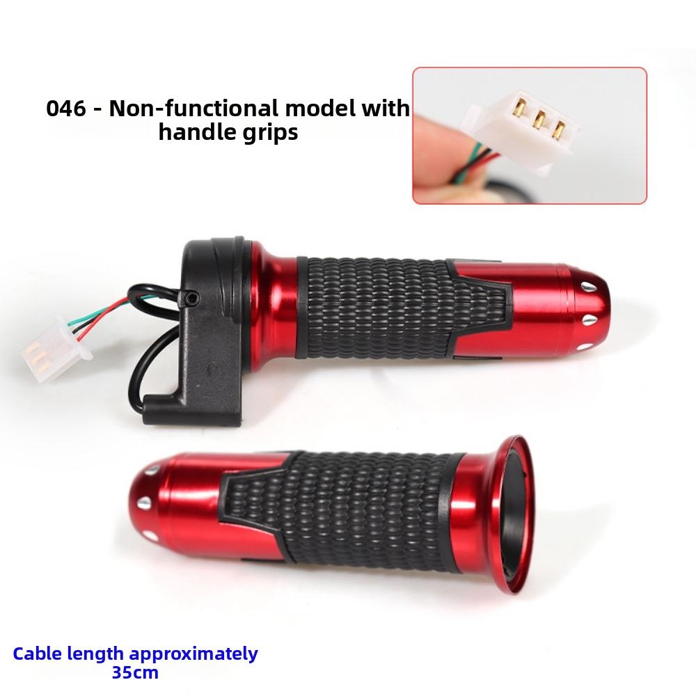 1pair Red&Black Twist-Throttle Line length 35/40cm Switch handle Electric Bike Bicycle Handlebars