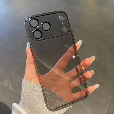 Ultra-Thin Hard Clear Lens Glass Case For iPhone 17 Air 16 15 14 13 12 Pro Max Plus Slim Crystal HD Slim Not-Yellowing PC Cover