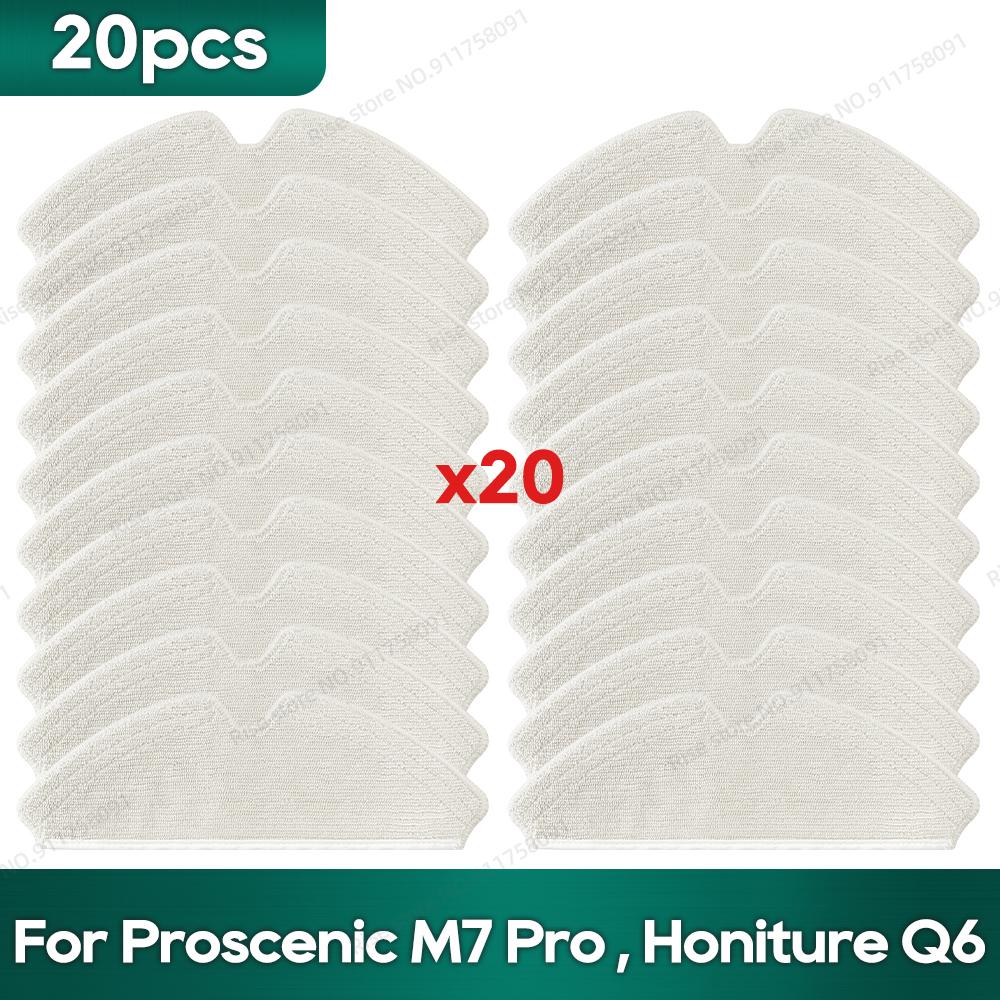 Kompatibel für Lenovo t1s Pro Proscenic M7 Pro, Honiture Q6 Zubehör Roboterstaubsauger Walzenbürste Hepa-Filter Wischtuch Staubbeutel Teile